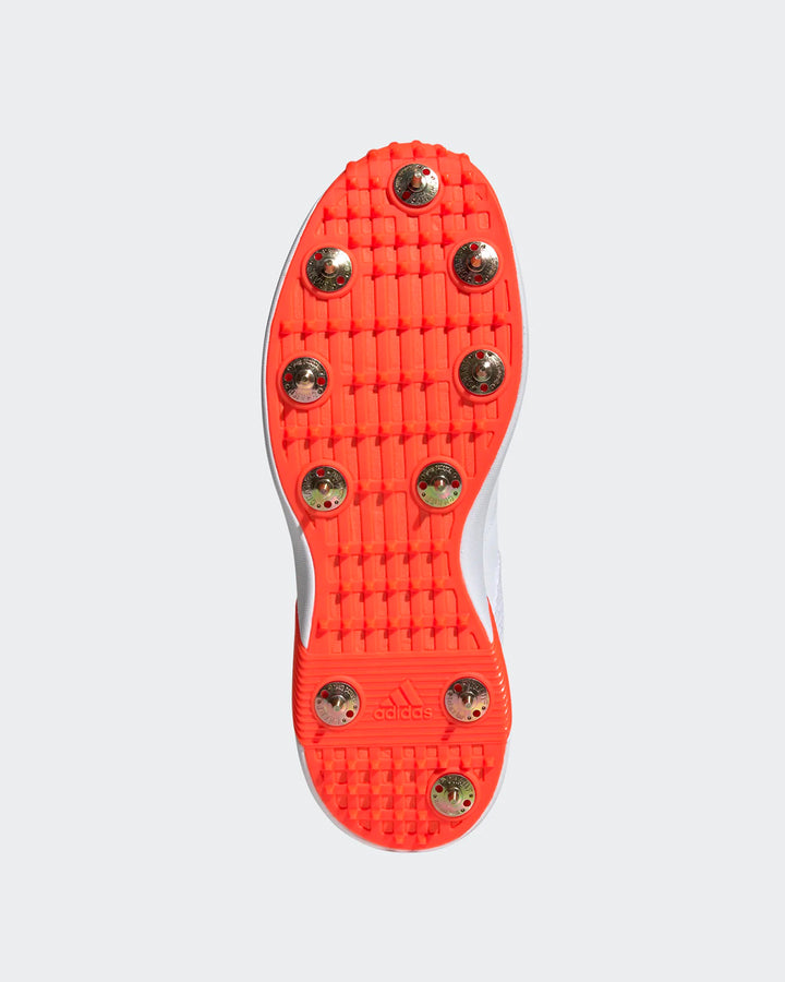 Adidas Adipower Vector Mid Cricket Shoes - Steel Spikes - Blue/Orange
