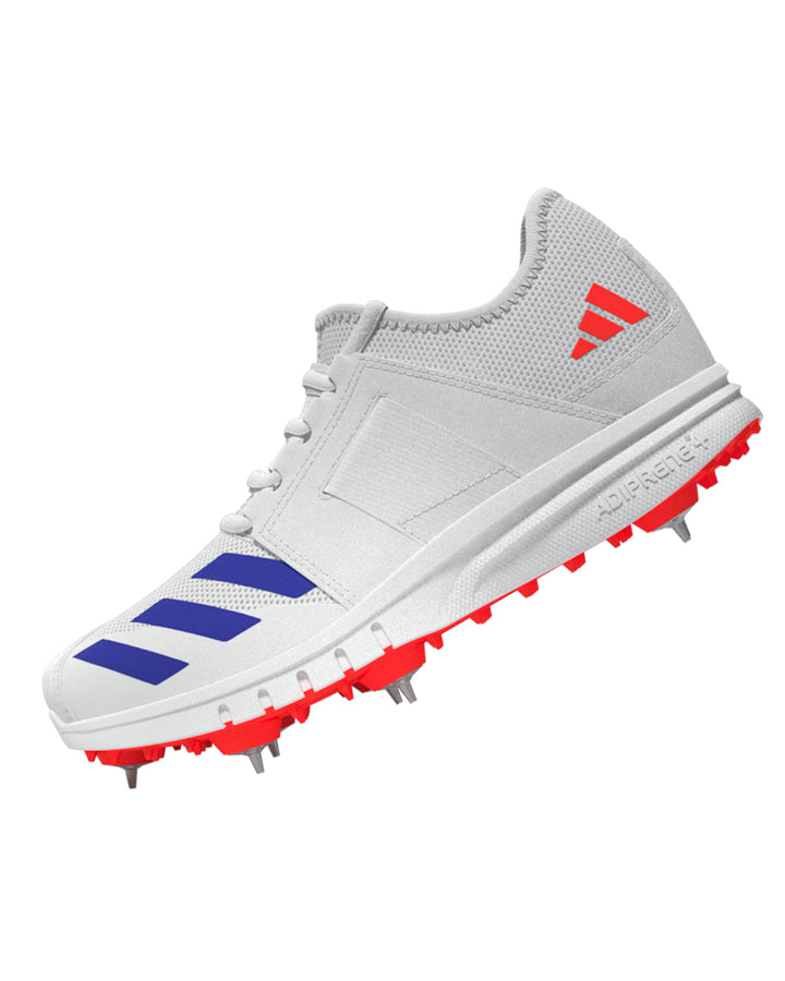 Adidas Howzat Junior Cricket Shoes - Steel Spikes - Blue/Orange
