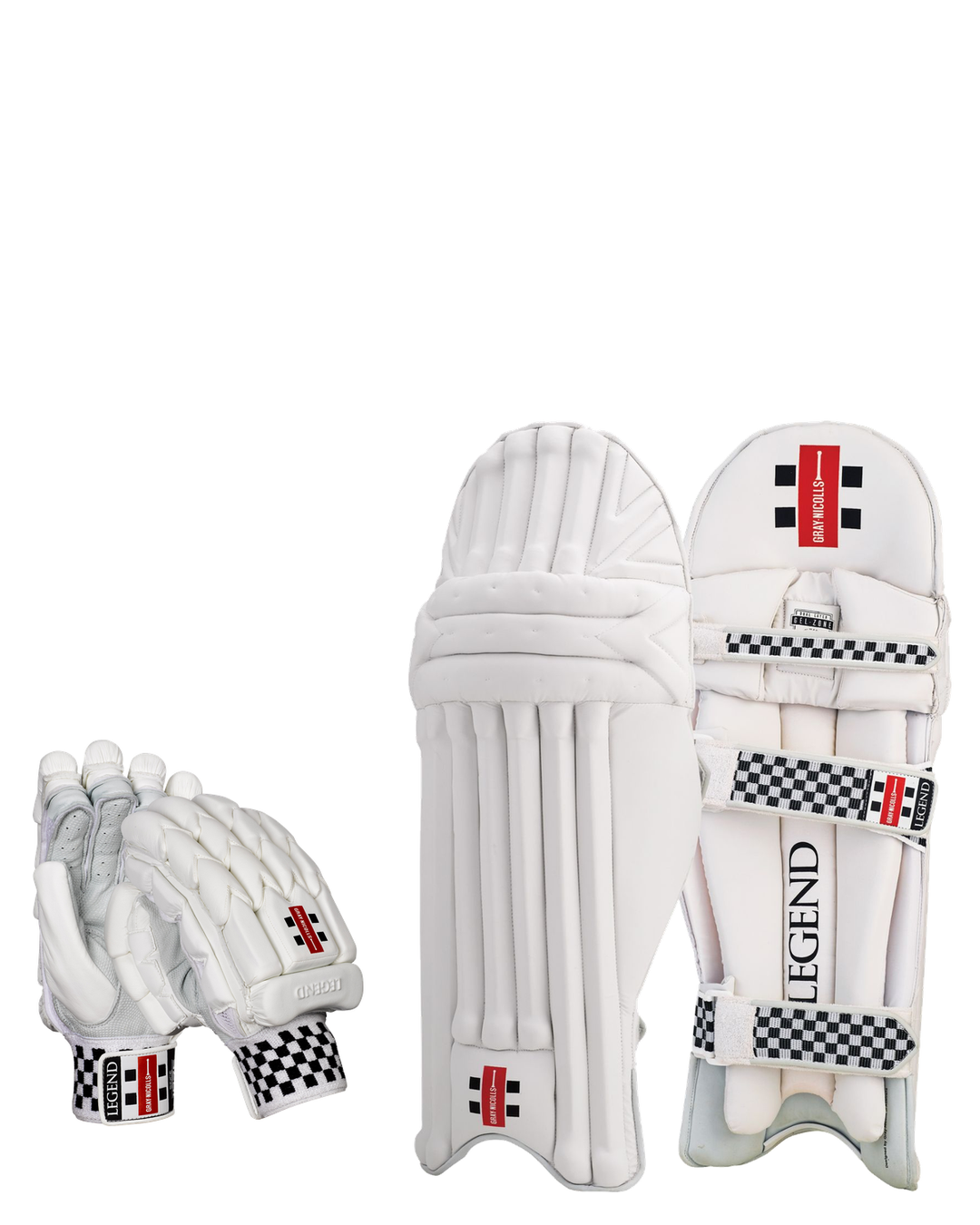 Gray Nicolls Legend Batting Pads and Gloves Bundle