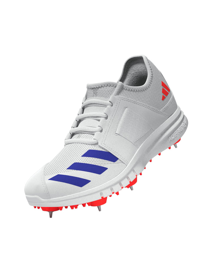 Adidas Howzat Junior Cricket Shoes - Steel Spikes - Blue/Orange