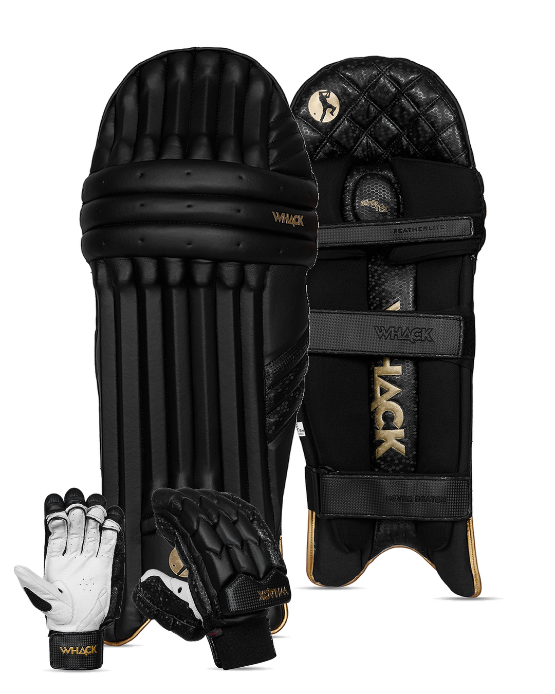 Whack Player Colour Batting Pads and Gloves Bundle - Adult