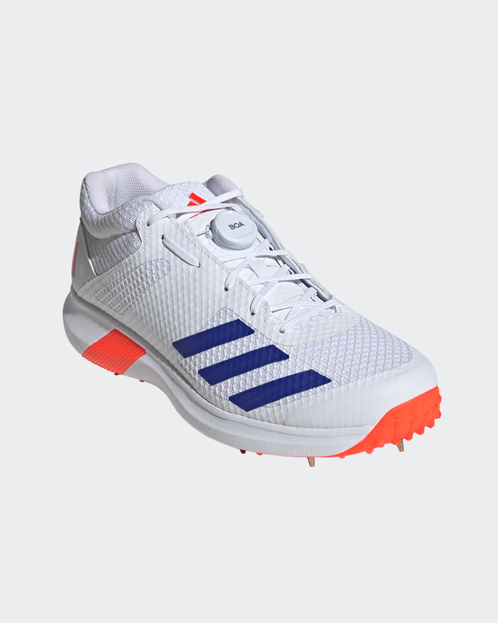 Adidas Adipower Vector Mid Cricket Shoes - Steel Spikes - Blue/Orange