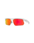 Oakley Bisphaera Sunglasses - Polished White Frame - Prizm Ruby