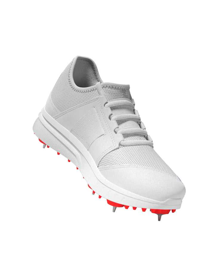 Adidas Howzat Junior Cricket Shoes - Steel Spikes - Blue/Orange
