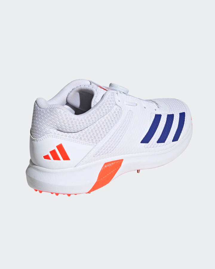 Adidas Adipower Vector Mid Cricket Shoes - Steel Spikes - Blue/Orange
