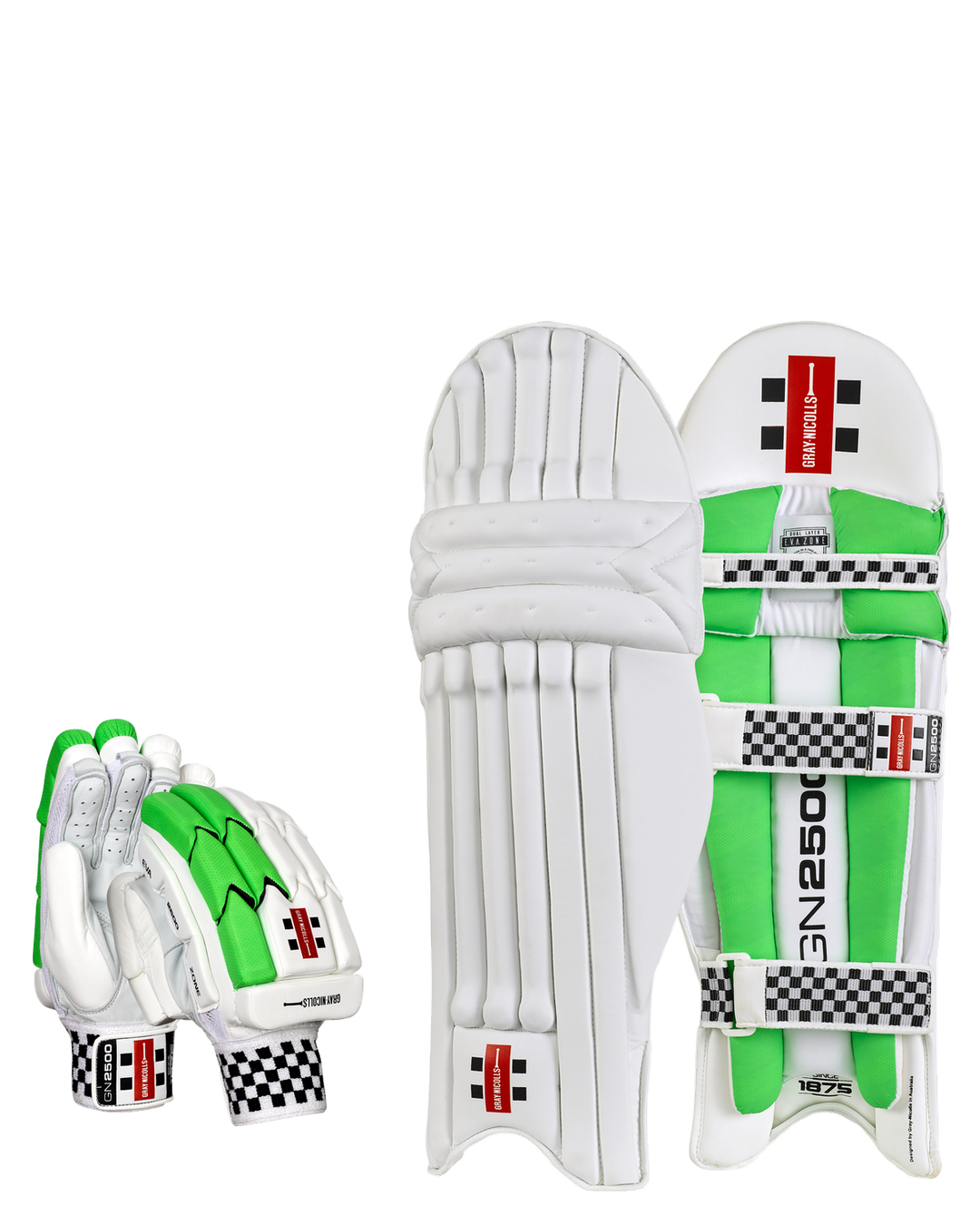 Gray Nicolls 2500 Batting Pads and Gloves Bundle