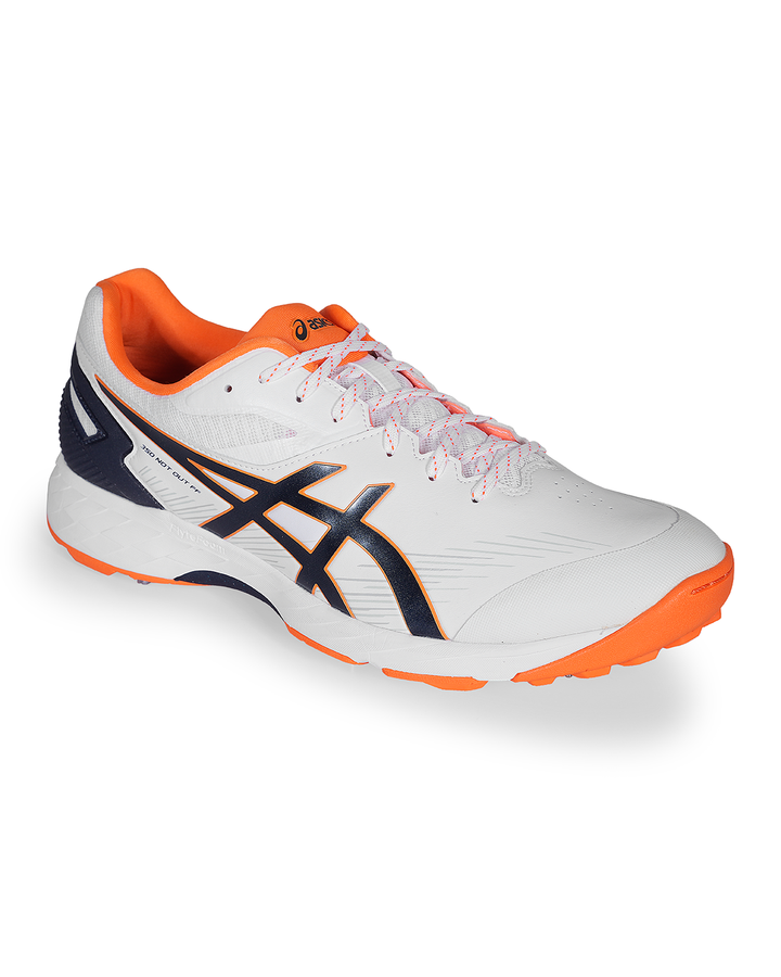 ASICS Gel 350 Not Out Cricket Shoes - Steel Spikes - White/Midnight