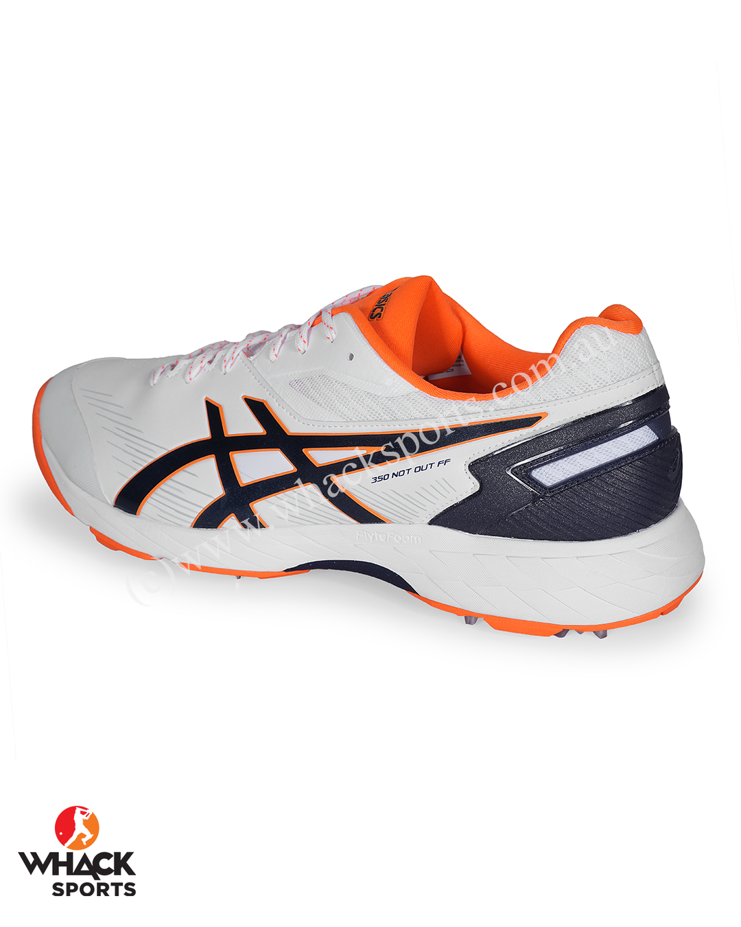 ASICS Gel 350 Not Out Cricket Shoes - Steel Spikes - White/Midnight