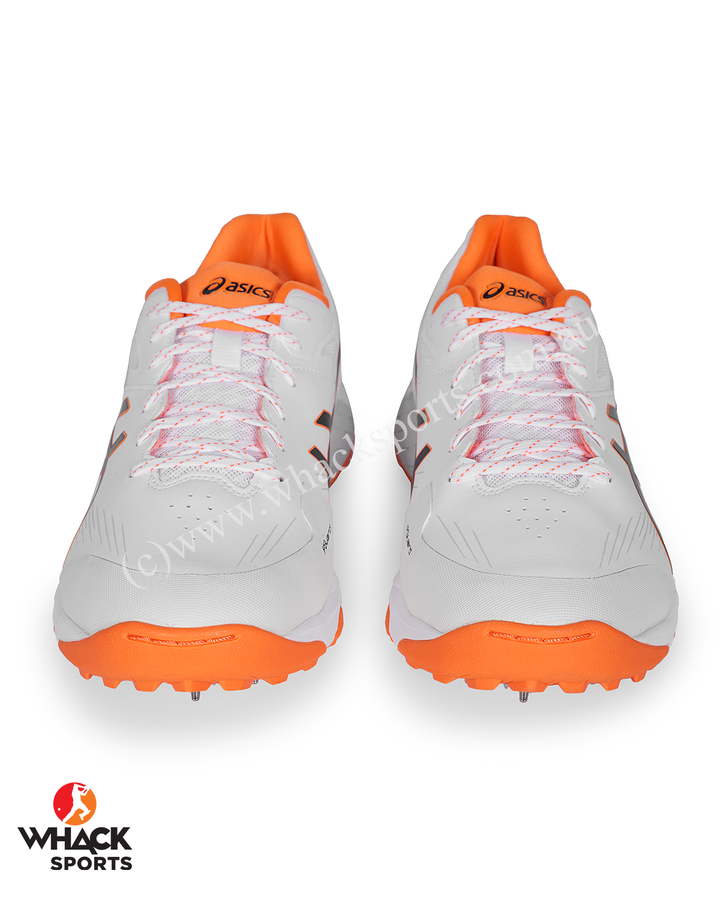 ASICS Gel 350 Not Out Cricket Shoes - Steel Spikes - White/Midnight
