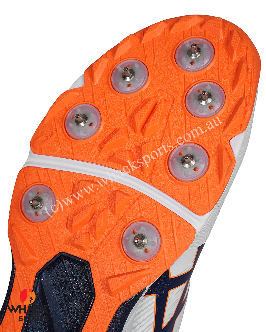 ASICS Gel 350 Not Out Cricket Shoes - Steel Spikes - White/Midnight