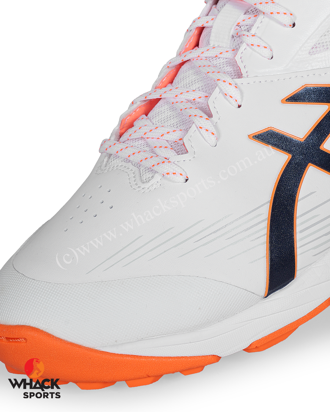 ASICS Gel 350 Not Out Cricket Shoes - Steel Spikes - White/Midnight