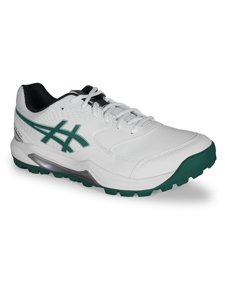 ASICS Gel Lethal Field 2 - Rubber Cricket Shoes - White/Jasper Green