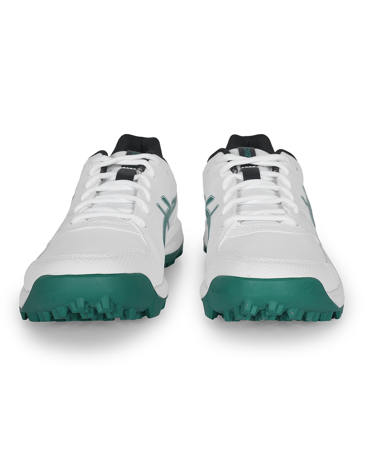 ASICS Gel Lethal Field 2 - Rubber Cricket Shoes - White/Jasper Green