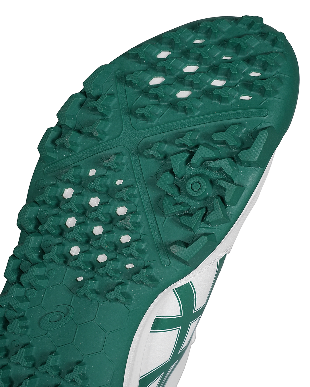 ASICS Gel Lethal Field 2 - Rubber Cricket Shoes - White/Jasper Green