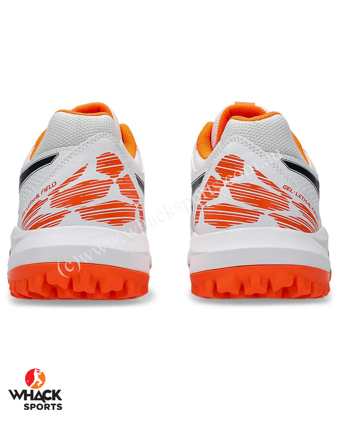 ASICS Gel Lethal Field - Rubber Cricket Shoes - White/Midnight