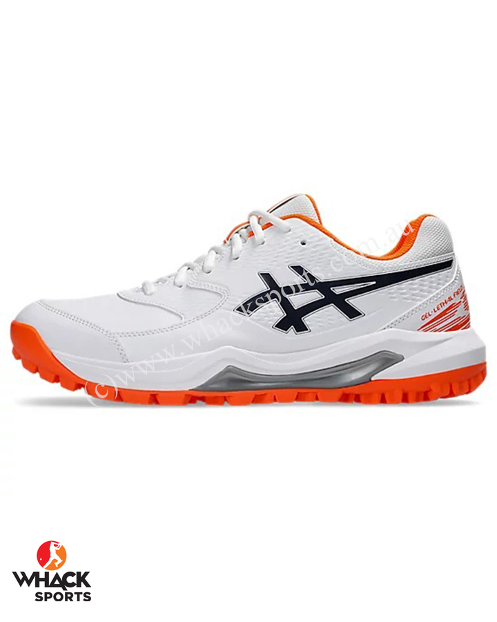 ASICS Gel Lethal Field - Rubber Cricket Shoes - White/Midnight