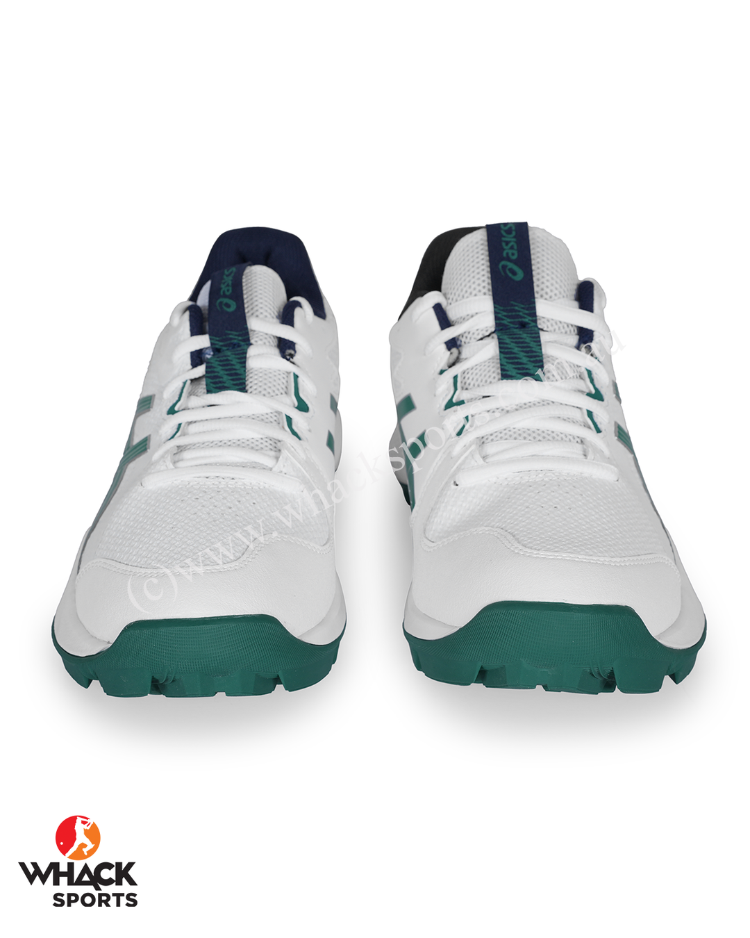 ASICS Gel Peake 3 - Rubber Cricket Shoes - Jasper Green/White