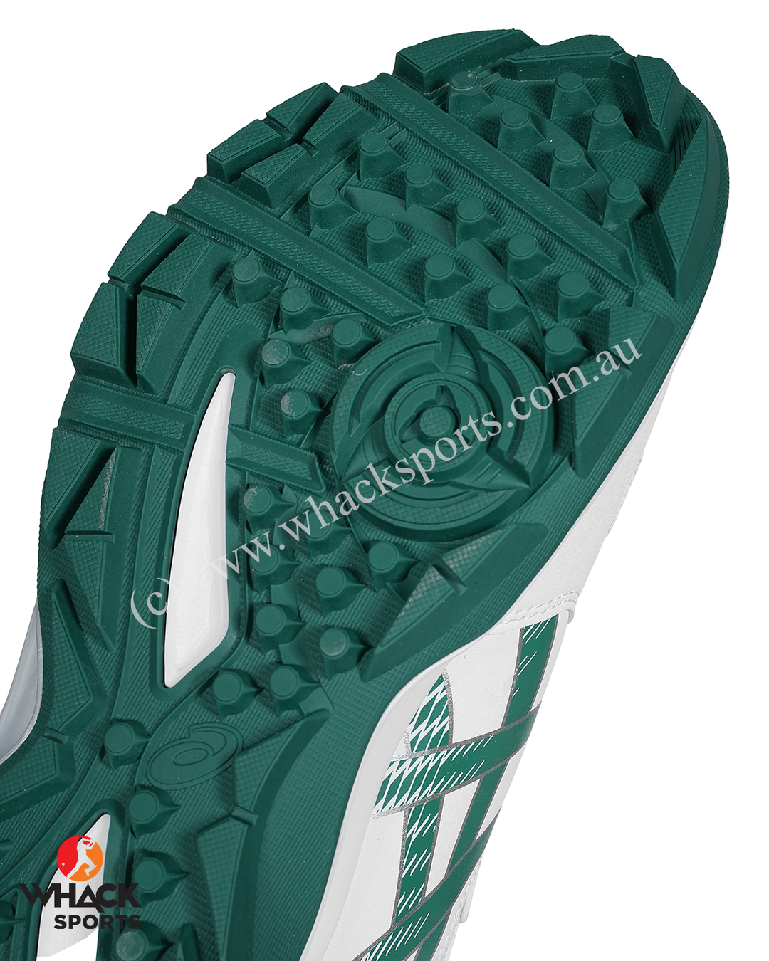 ASICS Gel Peake 3 - Rubber Cricket Shoes - Jasper Green/White
