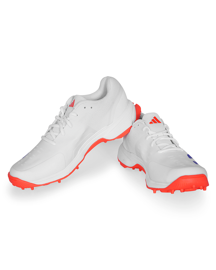 Adidas Adizero 22 YDS Cricket Shoes - Steel Spikes - Blue/Orange