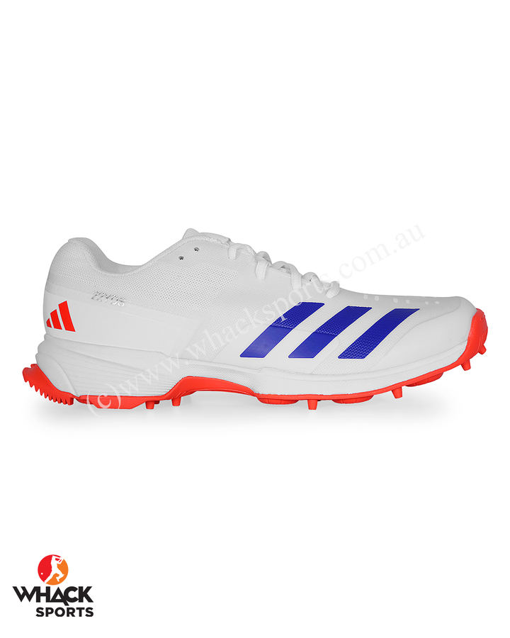 Adidas Adizero 22 YDS Cricket Shoes - Steel Spikes - Blue/Orange