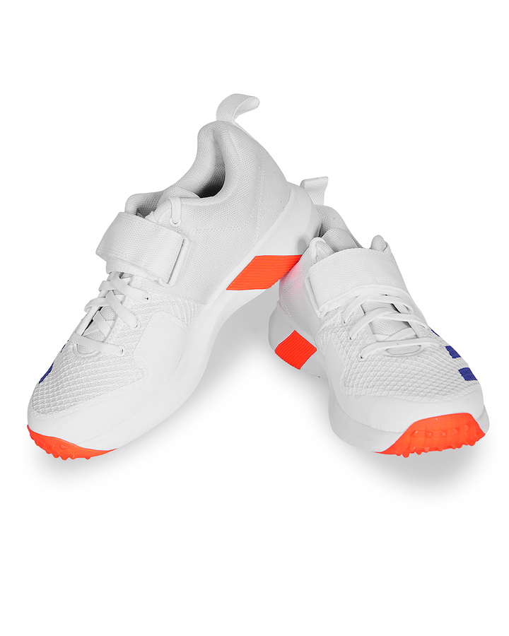 Adidas Adipower Vector Cricket Shoes - Steel Spikes - Blue/Orange