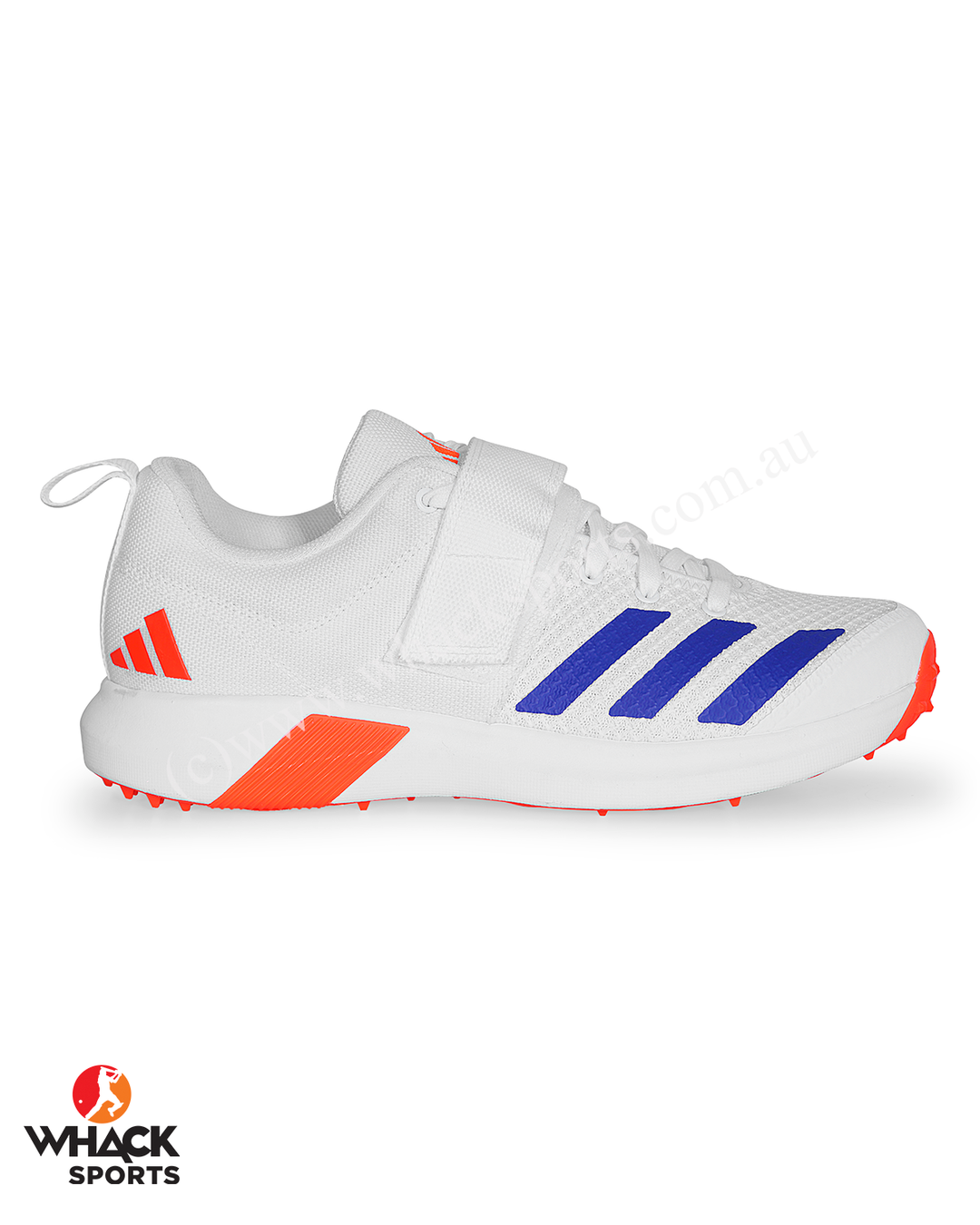 Adidas Adipower Vector Cricket Shoes - Steel Spikes - Blue/Orange