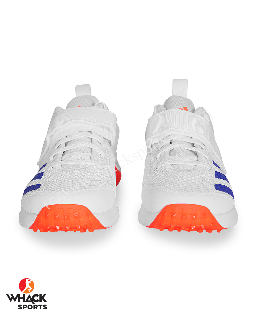 Adidas Adipower Vector Cricket Shoes - Steel Spikes - Blue/Orange