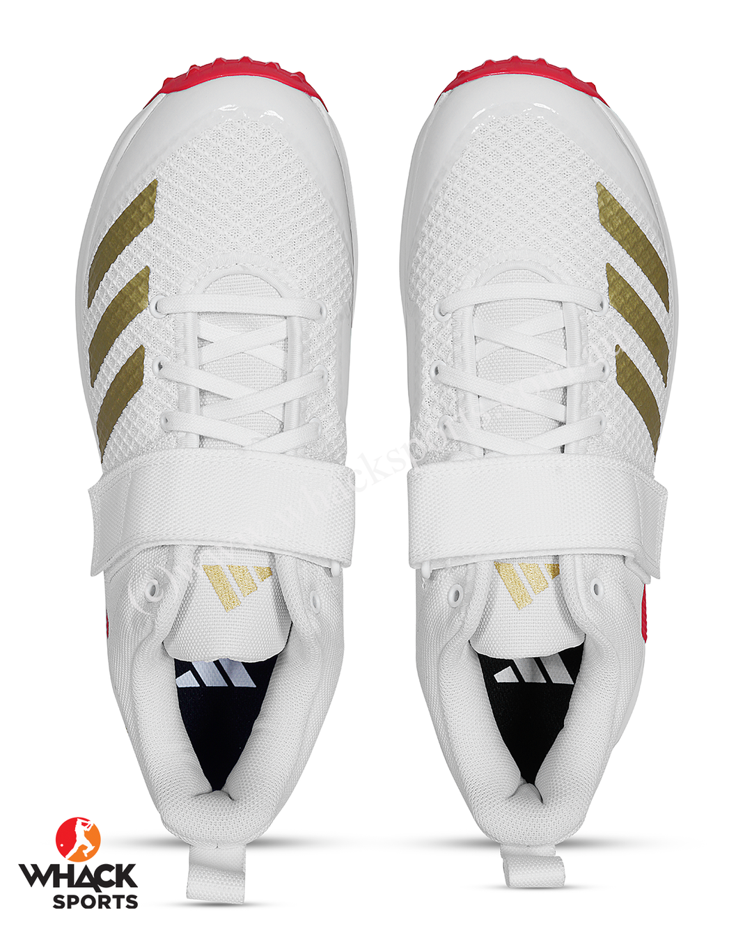 Adidas IH8163 Adipower Vector Cricket Shoes - Steel Spikes - Red/Gold