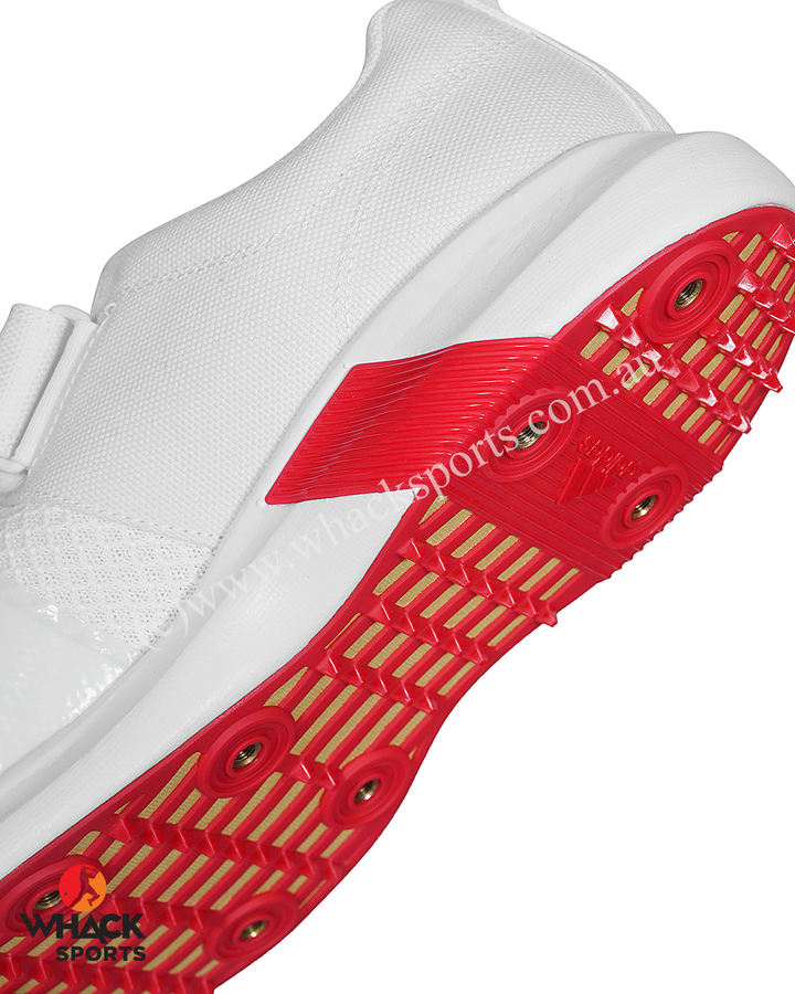 Adidas IH8163 Adipower Vector Cricket Shoes - Steel Spikes - Red/Gold