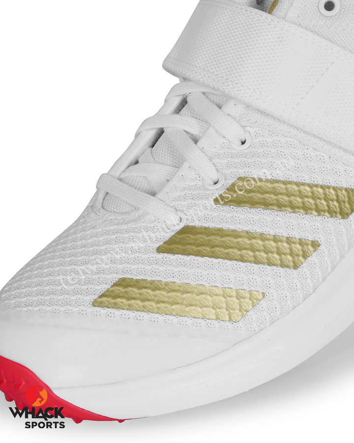 Adidas IH8163 Adipower Vector Cricket Shoes - Steel Spikes - Red/Gold