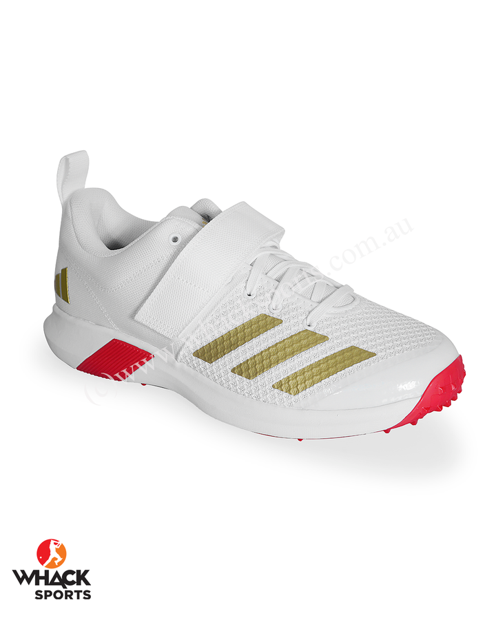 Adidas IH8163 Adipower Vector Cricket Shoes - Steel Spikes - Red/Gold
