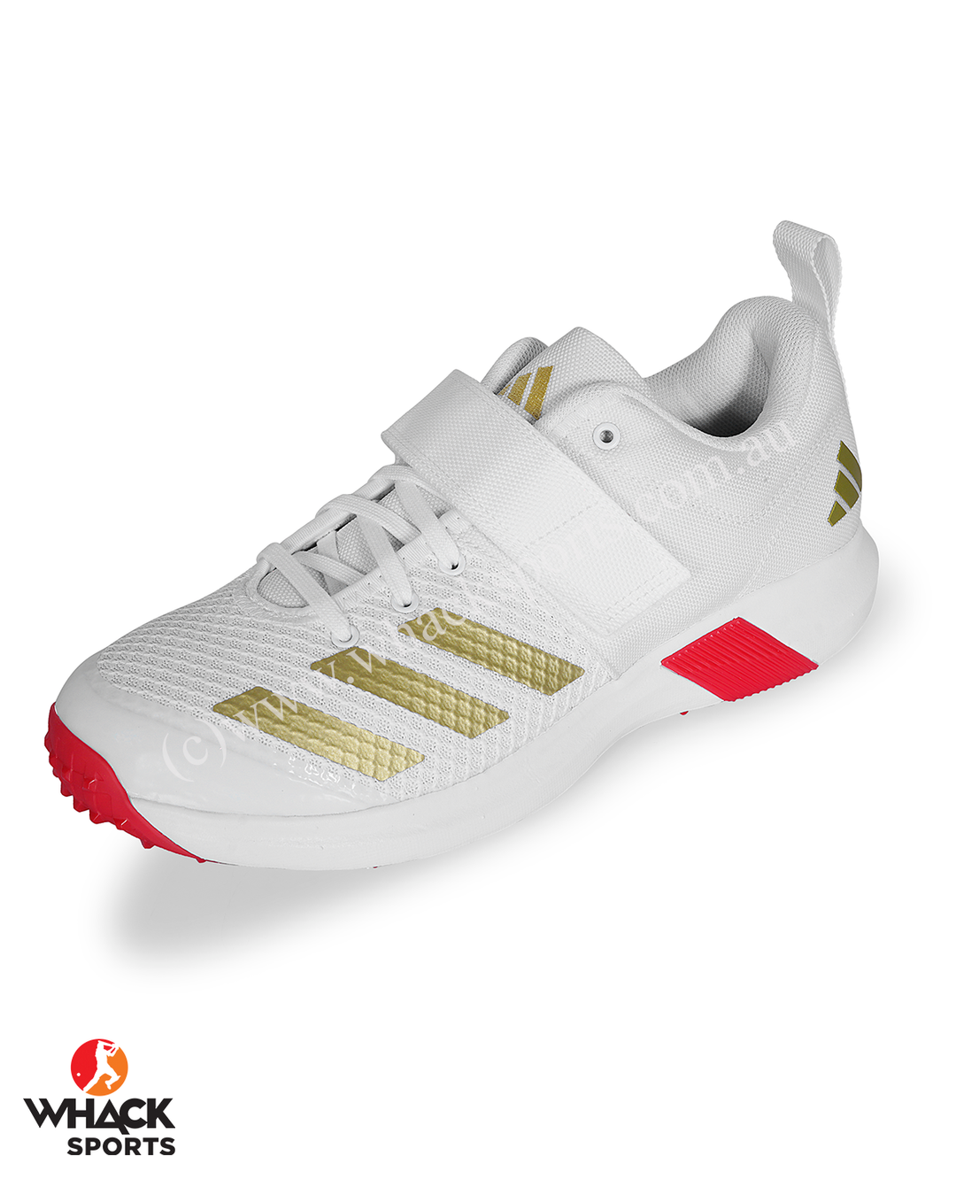 Adidas IH8163 Adipower Vector Cricket Shoes - Steel Spikes - Red/Gold