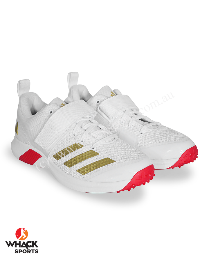 Adidas IH8163 Adipower Vector Cricket Shoes - Steel Spikes - Red/Gold