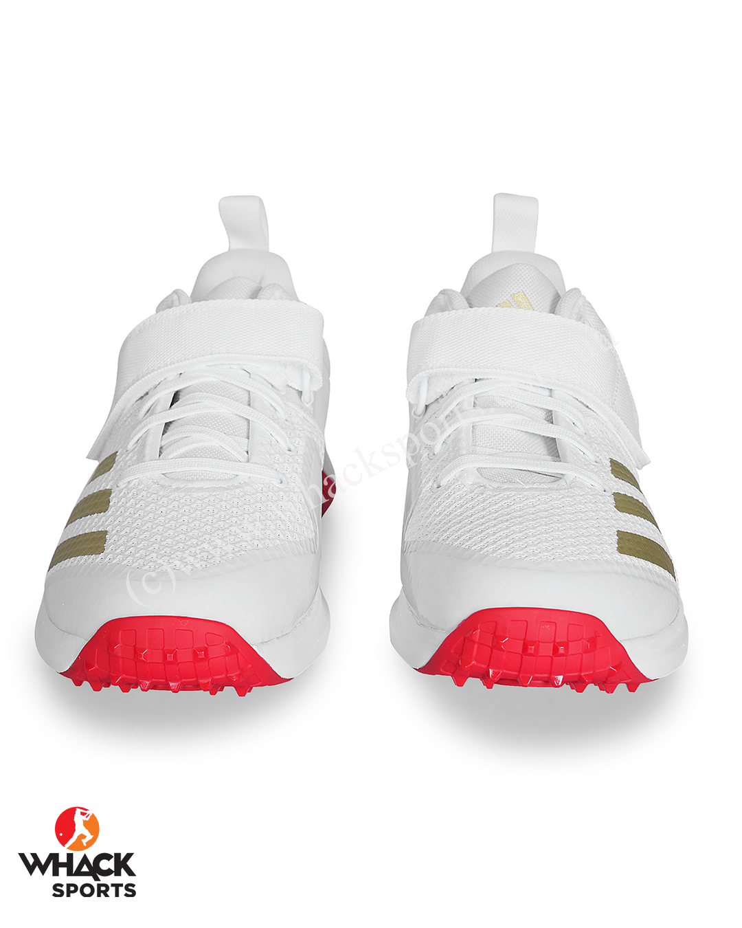 Adidas IH8163 Adipower Vector Cricket Shoes - Steel Spikes - Red/Gold