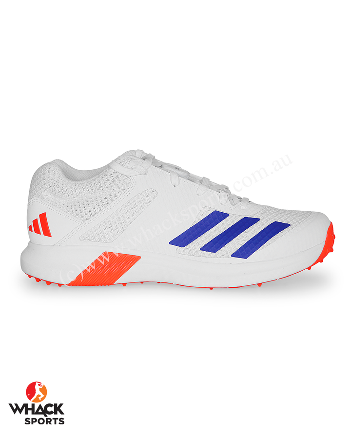 Adidas Adipower Vector Mid Cricket Shoes - Steel Spikes - Blue/Orange