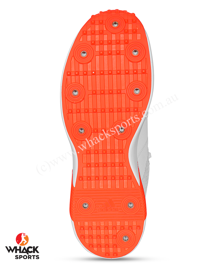 Adidas Adipower Vector Mid Cricket Shoes - Steel Spikes - Blue/Orange