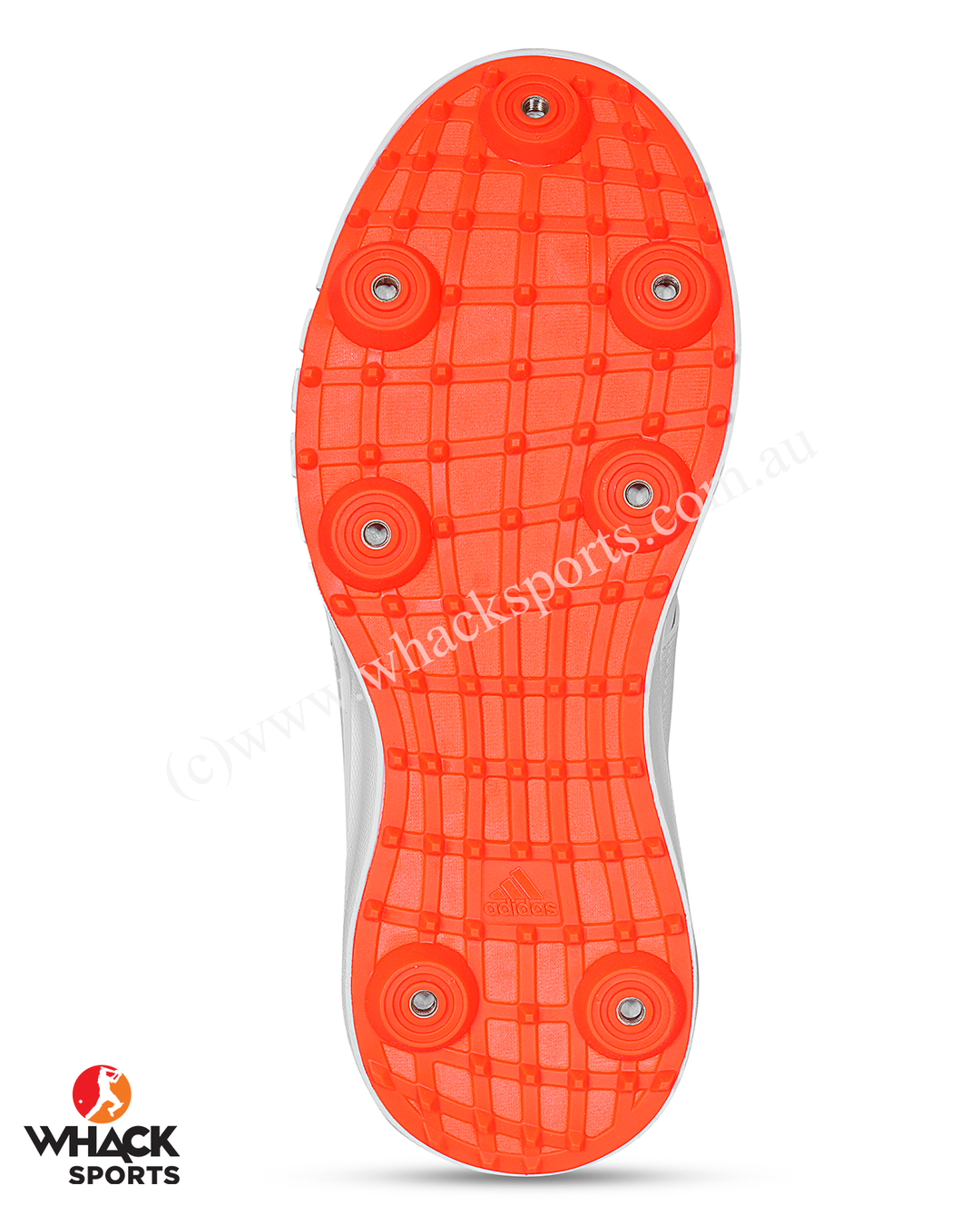 Adidas Howzat Junior Cricket Shoes - Steel Spikes - Blue/Orange