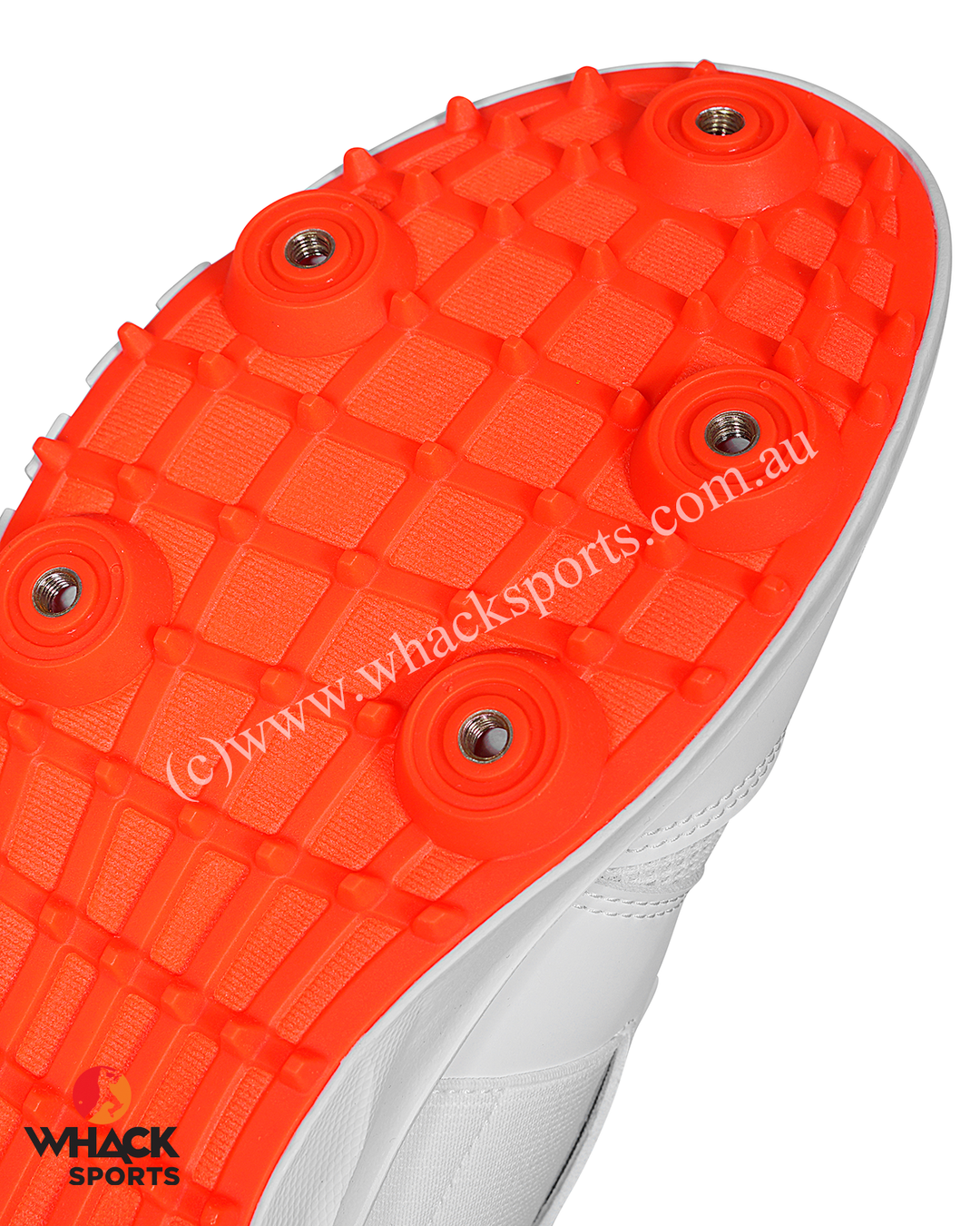 Adidas Howzat Junior Cricket Shoes - Steel Spikes - Blue/Orange