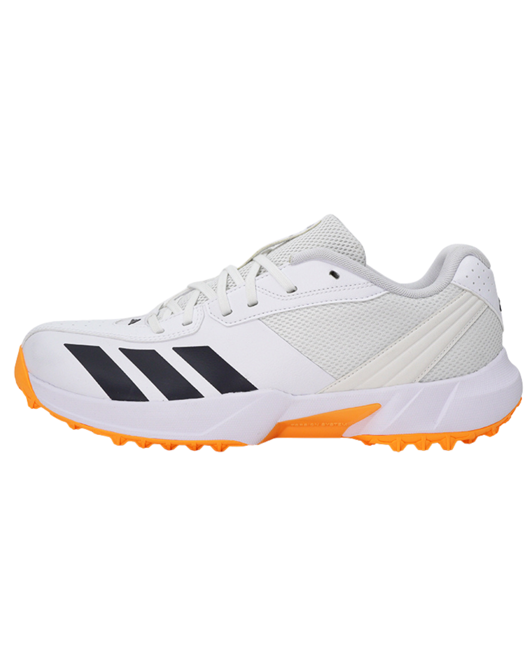 Adidas JQ8542 22 YDS - Rubber Cricket Shoes - White/Aurora Onix/Lucid Tangerine
