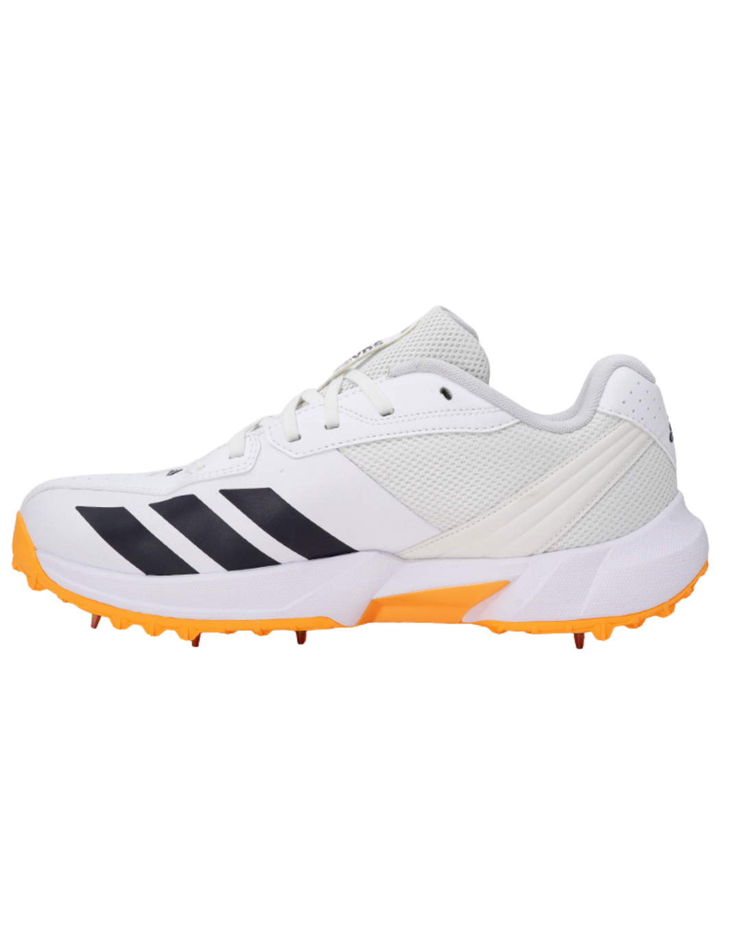 Adidas JQ8545 22 YDS Cricket Shoes - Steel Spikes - White/Aurora Onix/Lucid Tangerine