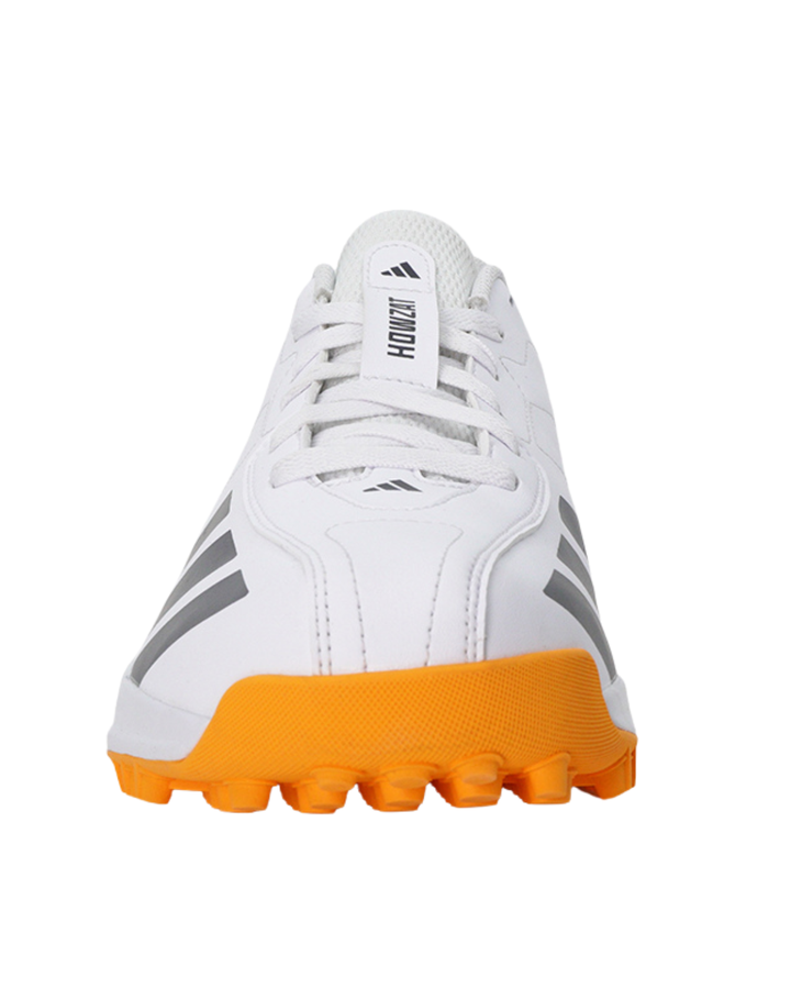 Adidas JQ8547 Howzat - Rubber Cricket Shoes - White/Aurora Onix/Lucid Tangerine