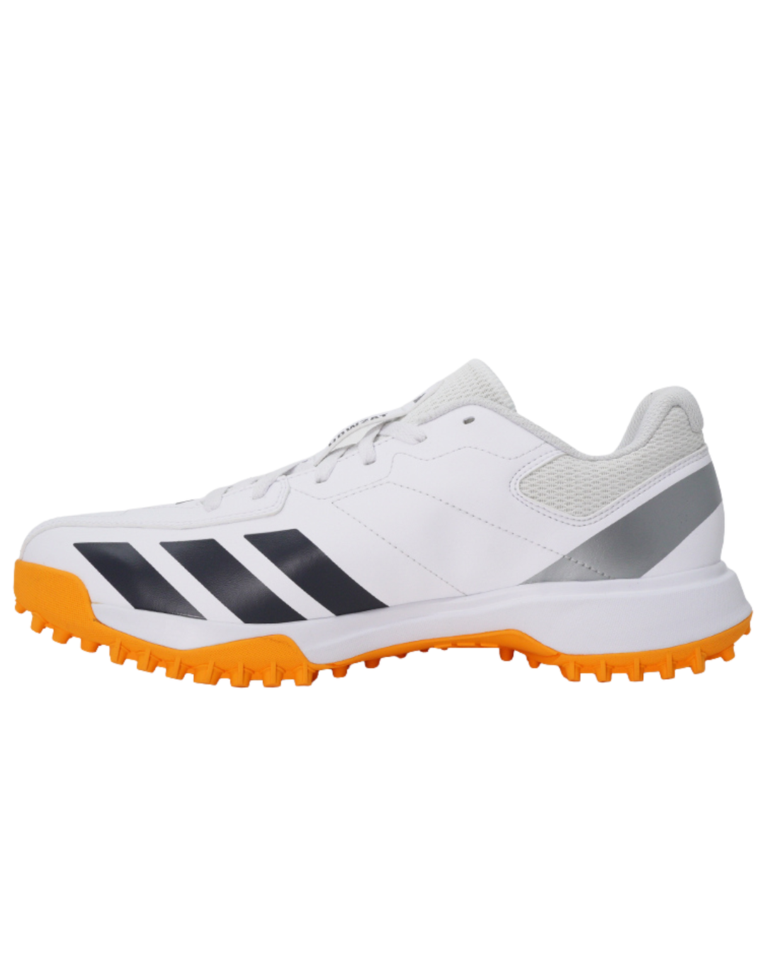 Adidas JQ8547 Howzat - Rubber Cricket Shoes - White/Aurora Onix/Lucid Tangerine