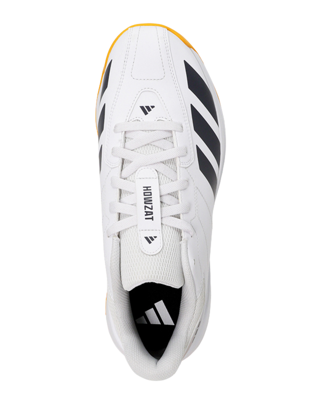 Adidas JQ8550 Howzat Cricket Shoes - Steel Spikes - White/Aurora Onix/Lucid Tangerine