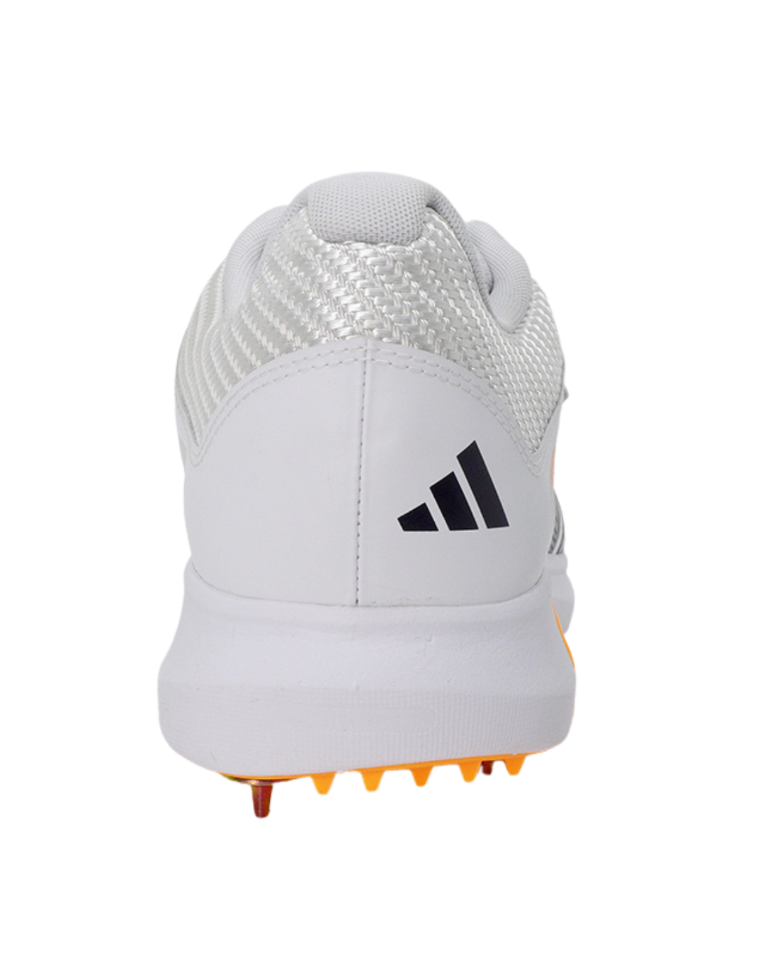 Adidas JQ8553 Adipower Vector 20 Cricket Shoes - Steel Spikes - White/Aurora Onix/Lucid Tangerine