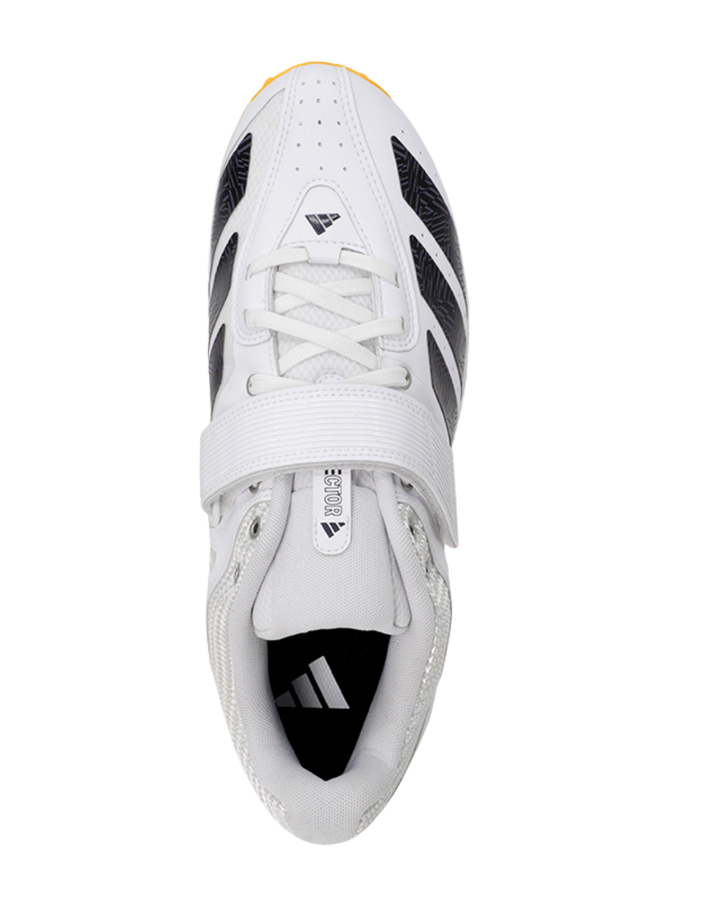 Adidas JQ8553 Adipower Vector 20 Cricket Shoes - Steel Spikes - White/Aurora Onix/Lucid Tangerine