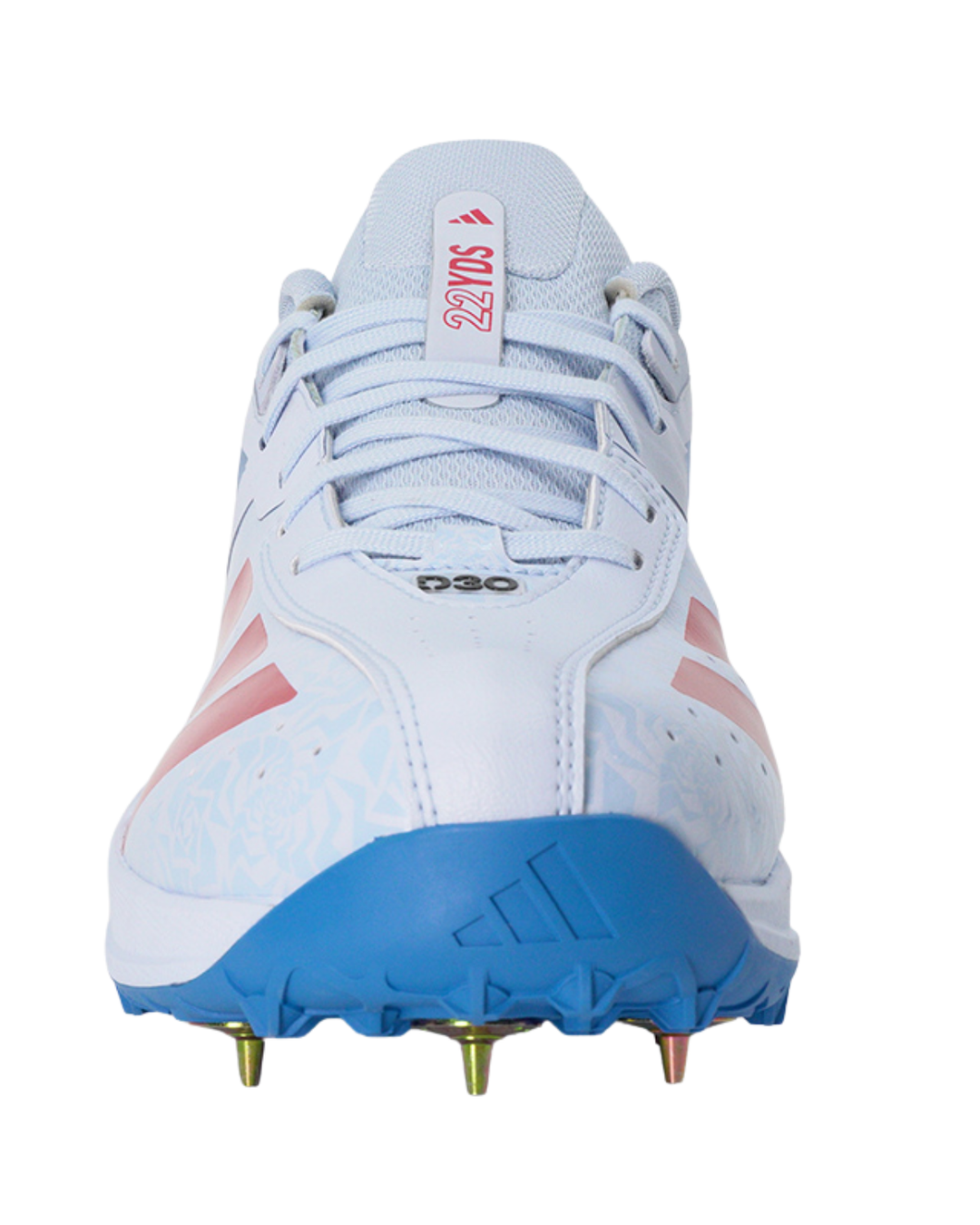 Adidas JS4408 22 YDS Incurza Cricket Shoes - Steel Spikes - Crystal Sky/Pure Ruby/Bright Royal
