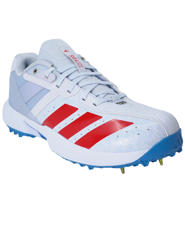 Adidas JS4408 22 YDS Incurza Cricket Shoes - Steel Spikes - Crystal Sky/Pure Ruby/Bright Royal