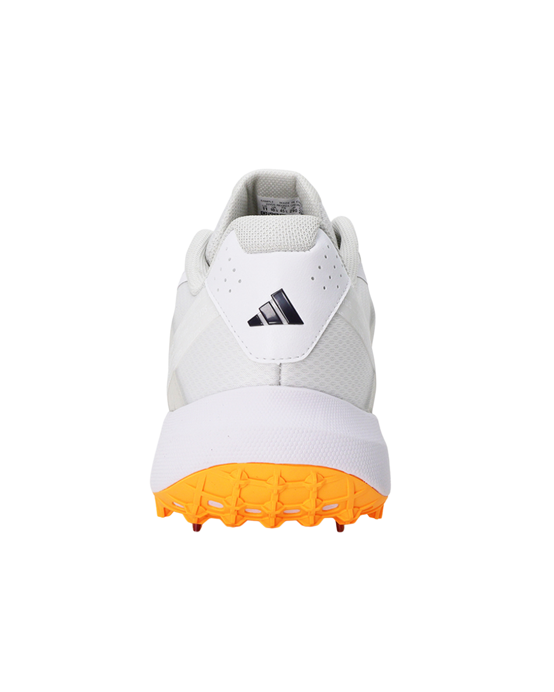 Adidas JQ8544 22YDS Incurza Cricket Shoes - Steel Spikes - White/Aurora Onix/Lucid Tangerine