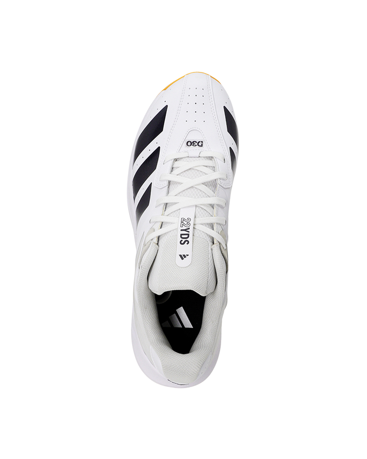 Adidas JQ8544 22YDS Incurza Cricket Shoes - Steel Spikes - White/Aurora Onix/Lucid Tangerine