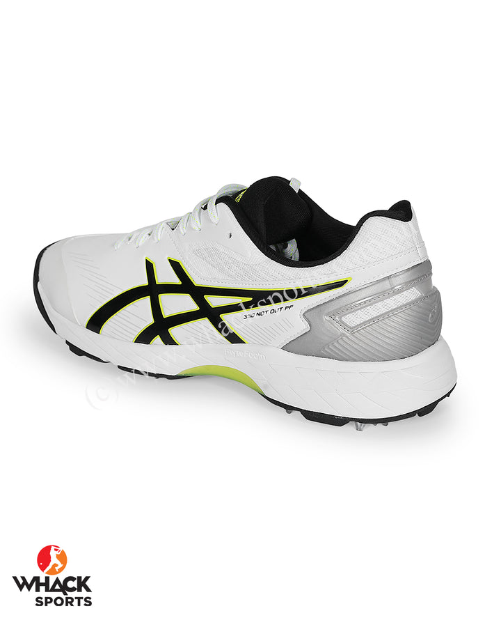 ASICS Gel 350 Not Out Cricket Shoes - Steel Spikes - White/Black